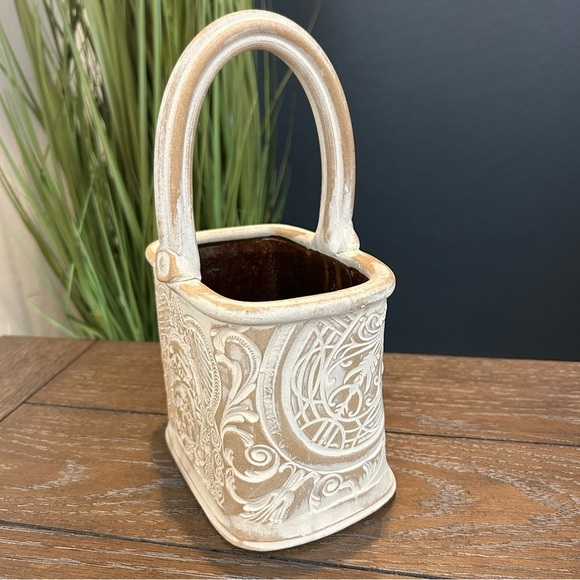 VINTAGE Rustic Country French Pottery Planter Vase - by Frohreich Barn Buckets - Picture 2 of 8